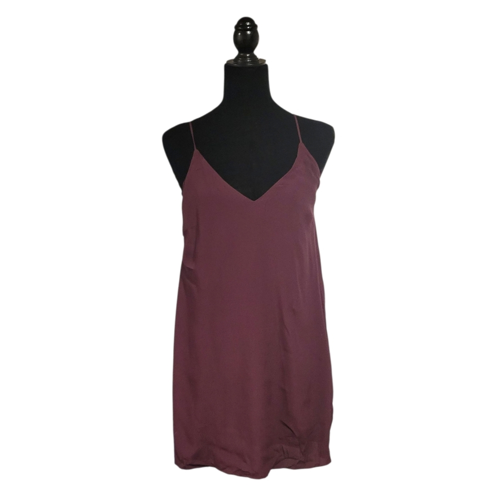 Aritzia Wilfred Free Maroon Red Mini Slip Dress Lined Small
